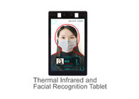 8 &quot;एलसीडी स्क्रीन चेहरे की पहचान थर्मामीटर तापमान का पता लगाने सीई ROHS एफसीसी को मंजूरी दी